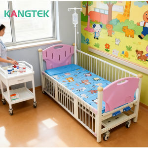 KANGTEK Günstiges Zweikurbel-Krankenhausbett für Kinder in Rosa mit Cartoon-Design - Product Image 3