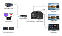 Décodeur vidéo D350 H.264 H.265 4K pour la diffusion en direct et la télévision
