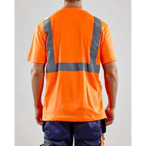 BLAKLADER - 331310095300M Camiseta Hi-Vis Naranja-EAN 7330509255032 ROPA DE TRABAJO DE LA HI-VIS - Product Image 4