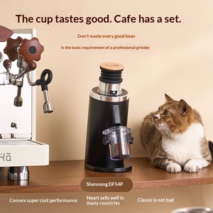 Molinillo de Café Eléctrico de Acero Inoxidable para Uso Doméstico, Molinillo de Dosis Única con Muelas Planas, Cafetera Manual para Espresso - Product Image 3