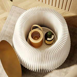 Table basse en papier origami nid d'abeille, table d'appoint de luxe légère pour la décoration de salon d'hôtel boutique - Product Image 3