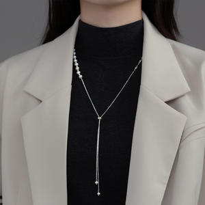 Collar de Hueso de Serpiente de Plata Pura S925 Wenchi con Diseño Estilo INS, Cadena de Clavícula Templada para Mujer, Modelo 20968 - Product Image 2