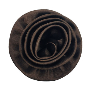 Flor de satén elegante de 7 cm, corsage de <span class=keywords><strong>trompeta</strong></span>, accesorio para ropa y tocados, flor enrollada hecha a mano para zapatos de bebé - Product Image 3