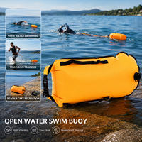 Bouée de natation gonflable personnalisée avec logo professionnel, 28L, en nylon imperméable, flotteur de sécurité pour eaux ouvertes, triathlon, adultes, hommes, femmes