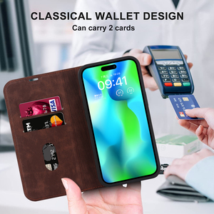 Funda tipo billetera de cuero PU suave Ranuras para tarjetas Kickstand <span class=keywords><strong>iPhone</strong></span> 12 <span class=keywords><strong>13</strong></span> 14 15 <span class=keywords><strong>Precio</strong></span> de fábrica Compatible con carga inalámbrica Hecho de material de TPU - Product Image 5