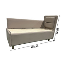 Canapé-lit convertible moderne en cuir 3 places avec fonction couchage pour salon