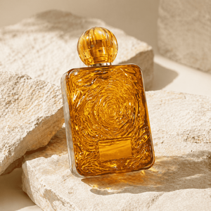 Nueva llegada, botella de perfume de vidrio vacía, personalizada, única, de 30 ml, 50 ml, 100 ml, botella de perfume de lujo con textura ondulada - Product Image 3