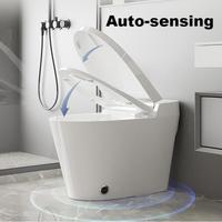 WC intelligent en céramique monobloc H-029 modèle B, à poser au sol, avec télécommande et siège chauffant, pour hôtel