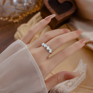 9 bagues en argent 925 de haute qualité avec pierres précieuses ovales de 3*5mm, ajustables, pierres naturelles, bijoux de soirée pour femmes - Product Image 3