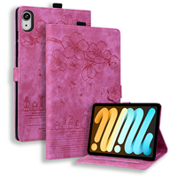 Étui portefeuille en cuir PU à motif floral de fleurs de cerisier pour tablette Xiaomi Redmi PAD SE 8.7 2024 K PAD 8.8 2025