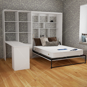 Nueva <span class=keywords><strong>Cama</strong></span> Plegable Invisible de Estilo Chino: <span class=keywords><strong>Cama</strong></span> Murphy <span class=keywords><strong>Vertical</strong></span> con <span class=keywords><strong>Armario</strong></span>, Escritorio y Almacenamiento en la Pared - Product Image 4