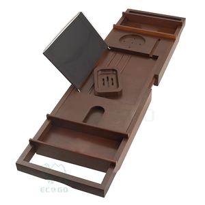 Baignoire en bambou imperméable Caddy pour bain relaxant - Product Image 1