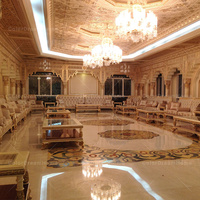 Arabie saoudite Majlis canapé arabe personnalisé sculpture sur bois grand canapé ensemble salon meubles Villa appartement projets personnalisés
