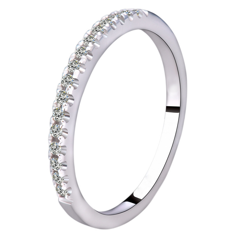 Exquisite 925 Sterling Silver Full Diamond