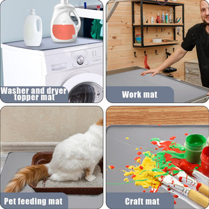 Nouvelle housse de protection en caoutchouc silicone pour lave-linge et sèche-linge, imperméable, lavable, antidérapante, anti-poussière, tapis de protection supérieur pour sèche-linge - Product Image 6