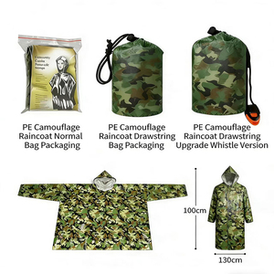 Poncho <span class=keywords><strong>de</strong></span> Lluvia <span class=keywords><strong>de</strong></span> Emergencia con Camuflaje, Impermeable y Resistente al Desgarro para <span class=keywords><strong>Supervivencia</strong></span> al Aire Libre y Preparación para Desastres - Product Image 3