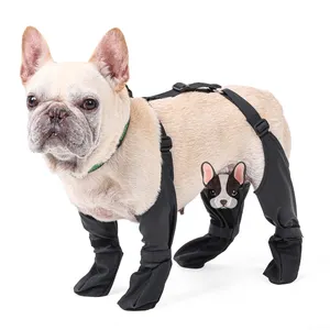 卸売犬のブーツラバーソール防水靴犬のための簡単ではないゴム製の犬のブーツを引き裂く