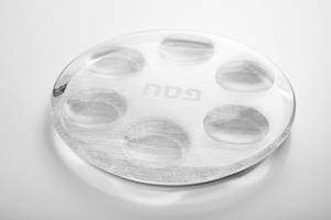 Plateau <span class=keywords><strong>de</strong></span> Seder en acrylique Judaica décoratif, fait main, personnalisable, écologique, blanc ou argenté, élégant plateau <span class=keywords><strong>de</strong></span> service - Product Image 6