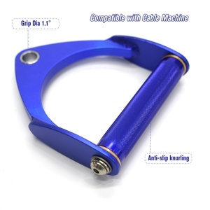 VIGFIT Tools - <span class=keywords><strong>Barra</strong></span> de tracción para tríceps <span class=keywords><strong>con</strong></span> mango de aluminio, agarre en D para máquina de cable, accesorio para ejercicios de LAT Pulldown - Product Image 2