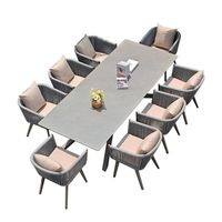 Meubles de jardin Prima, table et chaises personnalisées, anti-rouille, pour villa, cour, loisirs, meubles de jardin