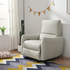 Fauteuil inclinable électrique pivotant et à bascule en PU rembourré, confortable et luxueux, pour chambre, salon ou hôtel - Product Image 3
