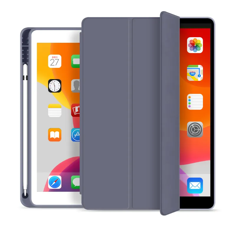 For apple ipad case mini with pencil holder soft silicone smart case for kids