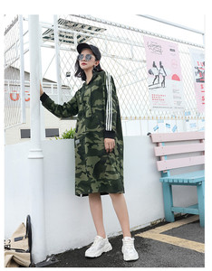 Autumn Womens Fashion Plain Long Sleeve <strong>Hooded</strong> <strong>Dresses</strong> Oversized Camouflage Hoodie <strong>Sweatshirt</strong> <strong>Dress</strong> - Product Image 6