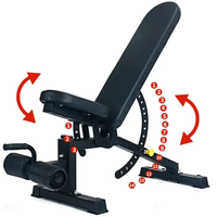 Banc de gymnastique en acier, équipement d'entraînement physique, banc d'haltérophilie incliné, presse, banc de musculation réglable multiple
