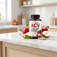 Kapsul ACV (Apple Cider Vinegar) Suplemen Diet Laris Manis 120 Kapsul Dukungan Kesehatan Harian untuk Manajemen Berat Badan