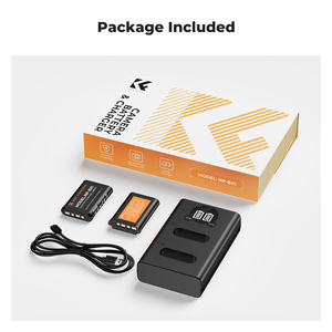 K&F Concept Convient aux appareils photo <span class=keywords><strong>Sony</strong></span> ZV-1 ZV-1F DSC-RX100, lot de 2 batteries rechargeables haute puissance 1240mAh NP-BX1 et chargeur - Product Image 6