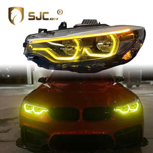 बीएमडब्ल्यू 4 श्रृंखला f32 f36 f82 m3 F80 हेडलाइट असेंबली 2013-2020 नया डिजाइन पीले और सफेद नेतृत्व वाला हेडलाइट - Product Image 1