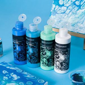 248ml ad alto flusso di arte fluido acrilico versando vernice Set per la pittura su carta su tela di vetro - Product Image 2
