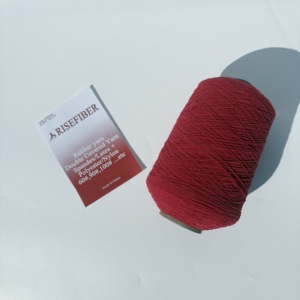 라이즈파이버 친환경 이중 커버드 방적사 탄성 텍스처라이즈드 고무/폴리에스터 실 염색 니팅 패턴 - Product Image 3