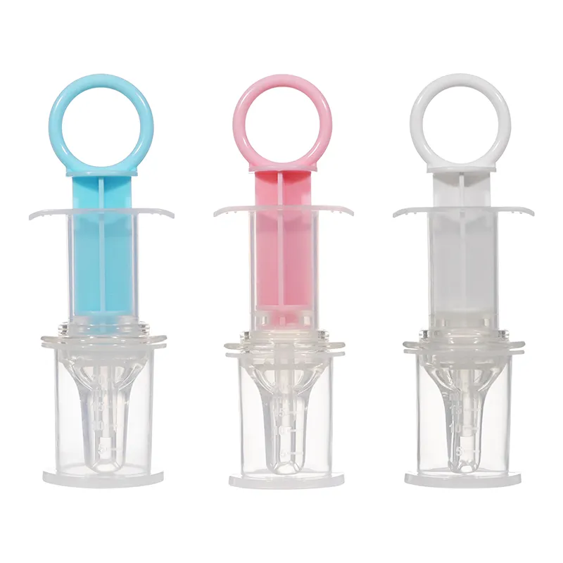 Customized Logo Wholesale Anti Choking Baby Medicine Dispense Syringe Pacifier Silicone Baby Medicine Feeder