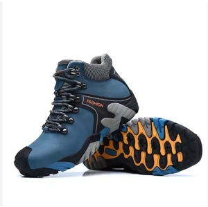 Botas de Invierno <span class=keywords><strong>Impermeables</strong></span> con Cordones, Forro de Piel Auténtica y Suela de PU, Zapatos de Senderismo Cálidos - Product Image 1