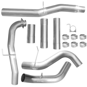 Système de tuyaux d'échappement robustes SJ-020 de 5 pouces, compatible avec les Chevrolet GMC 6.6L <span class=keywords><strong>ML</strong></span> Duramax <span class=keywords><strong>Diesel</strong></span> de 2015.5 à 2016 avec bride à 3 boulons - Product Image 1