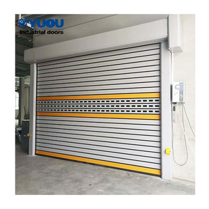 Persiana enrollable de aleación de aluminio automática rígida de alta velocidad, Panel duro industrial aislado, puerta enrollable rápida - Product Image 3