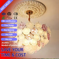 Lustre DUOMEIJU pour filles, pour salon, plafond, fleurs en cristal blanc, lustre moderne suspendu, luminaire LED pour la maison