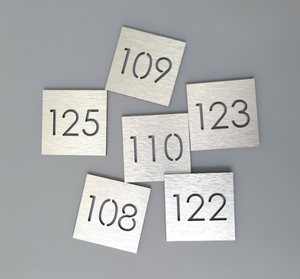 Tùy chỉnh thép không gỉ Bảng số dấu hiệu với đứng cho nhà hàng và thanh giao thông hiển thị dấu hiệu - Product Image 1