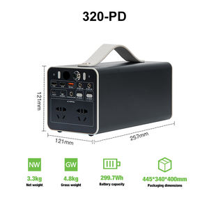 Station d'alimentation portable compacte 3,3 kg 300 W 299,7 Wh au lithium-ion avec charge solaire MPPT et lumière LED pour le camping en extérieur - Product Image 2