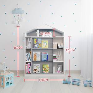 Estantería blanca para el hogar para niños y estante de almacenamiento de juguetes, librería de madera maciza en forma de casa para niños para el hogar y la Oficina - Product Image 2