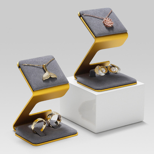 Bán buôn bán hàng trực tiếp sợi nhỏ + kim loại gắn kết Bông Tai Nhẫn Mặt dây chuyền hiển thị đứng kệ trưng bày chủ - Product Image 2