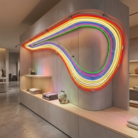 Bande lumineuse LED néon flexible en silicone jaune, bleu, rose, vert, rouge pour la fabrication d'enseignes, l'affichage en magasin, l'éclairage intérieur