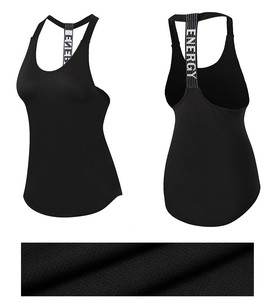 Pull-over sans manches pour femme en <span class=keywords><strong>T</strong></span> avec logo personnalisé couverture de sport en maille à séchage rapide pour gym et course à pied - Product Image 3