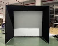 Structure de simulateur de golf sur mesure 10x8 pieds avec écran de frappe, cage de simulation de golf d'intérieur