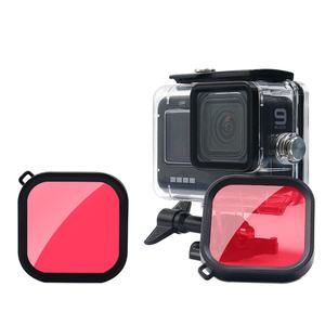 Pour <span class=keywords><strong>GoPro</strong></span> <span class=keywords><strong>Hero</strong></span> <span class=keywords><strong>9</strong></span> <span class=keywords><strong>filtre</strong></span> rouge Magenta rose couleur de <span class=keywords><strong>plongée</strong></span> couvercle en verre trempé filtres de <span class=keywords><strong>plongée</strong></span> étanches pour accessoires de boîtier - Product Image 2