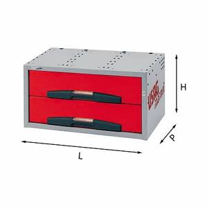 Gabinete de Herramientas 5000 Ce2 Rojo, Unidad de Almacenamiento de Doble Cajón para Uso en Taller - Product Image 1