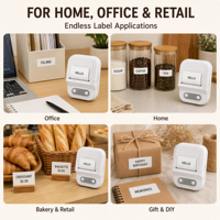 Mini imprimante d'étiquettes thermiques portable sans fil, sans encre, pour l'organisation du bureau et de la maison, vente en gros, OEM personnalisé