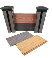 Poteaux de clôture en aluminium WPC pour extérieur, tubes en bois creux carrés, revêtement de clôture pour parc/portails