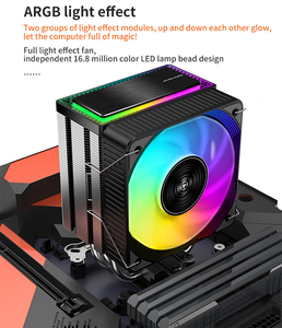 Jiushark เครื่องทำความเย็นซีพียู JF100RS 6มม. x 4ท่อความร้อนทองแดงชุบนิกเกิลพัดลม PWM 2300RPM 220W TDP - Product Image 3